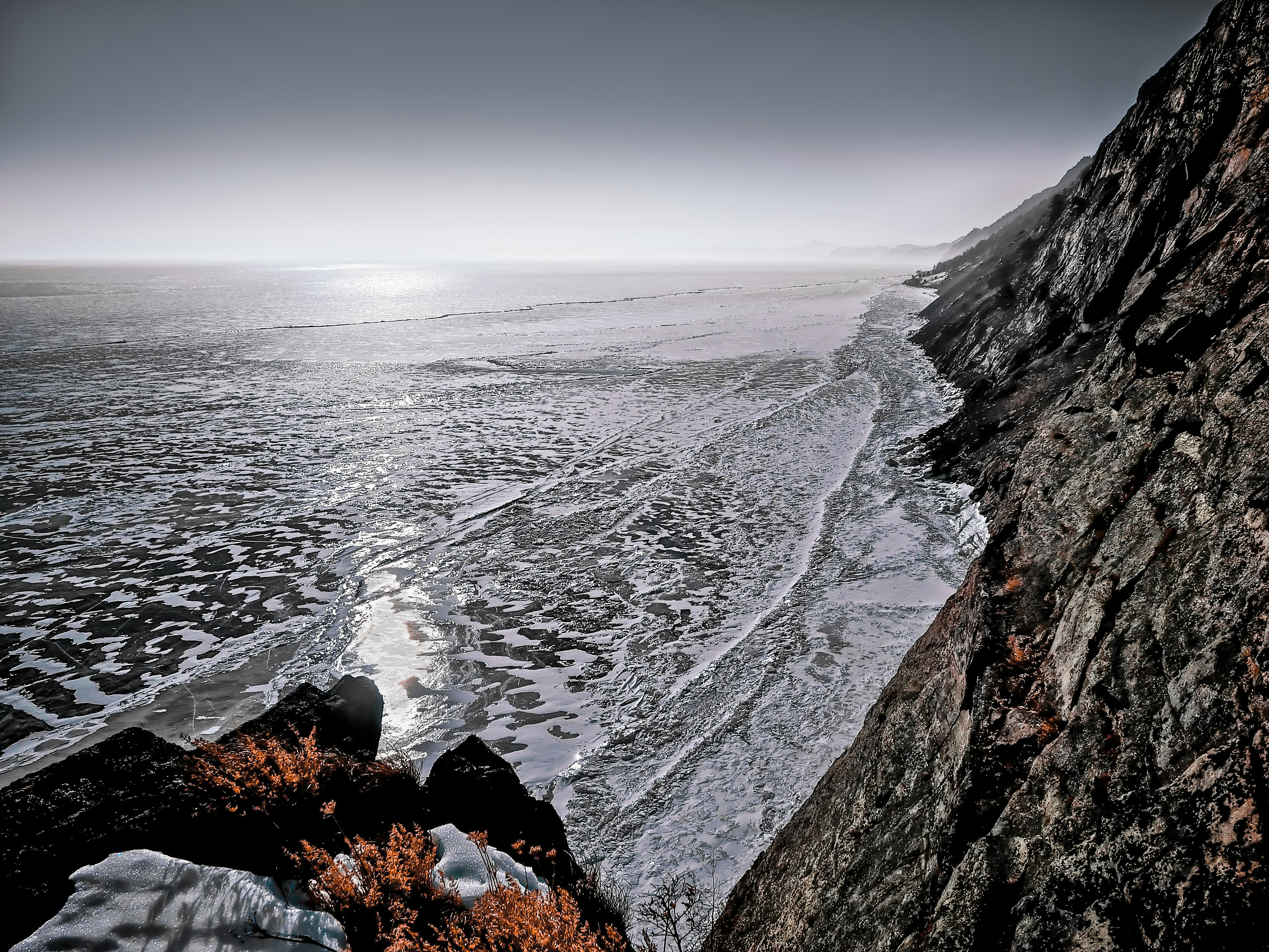 top view of rock formation